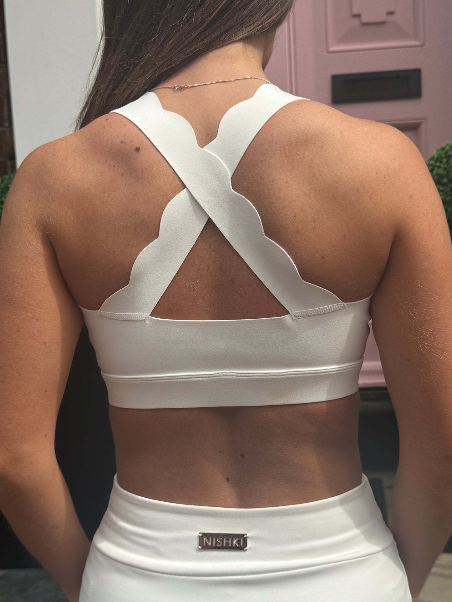 Pearl White Scallop Bra Top