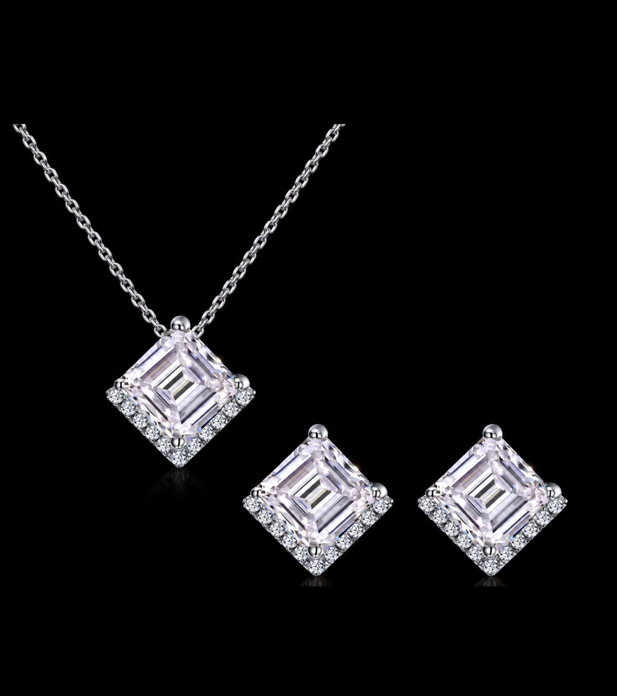 NISHKI Vittoria Emerald Cut S925 Jewellery Set