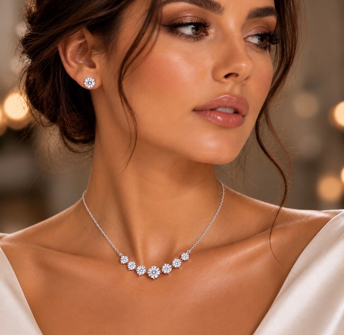 NISHKI Eternal Sparkle S925 Necklace & Earring Set