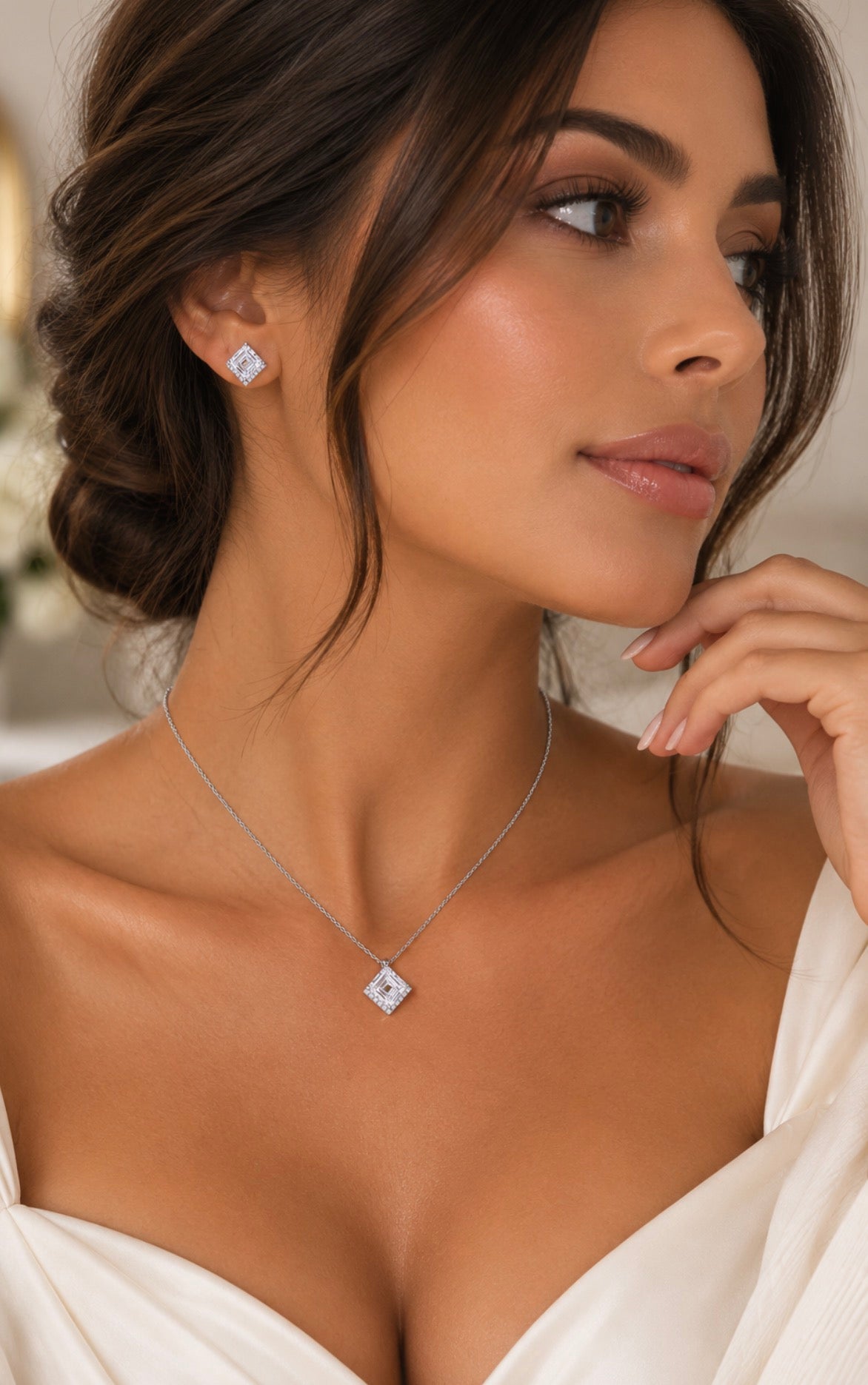 NISHKI Vittoria Emerald Cut S925 Jewellery Set